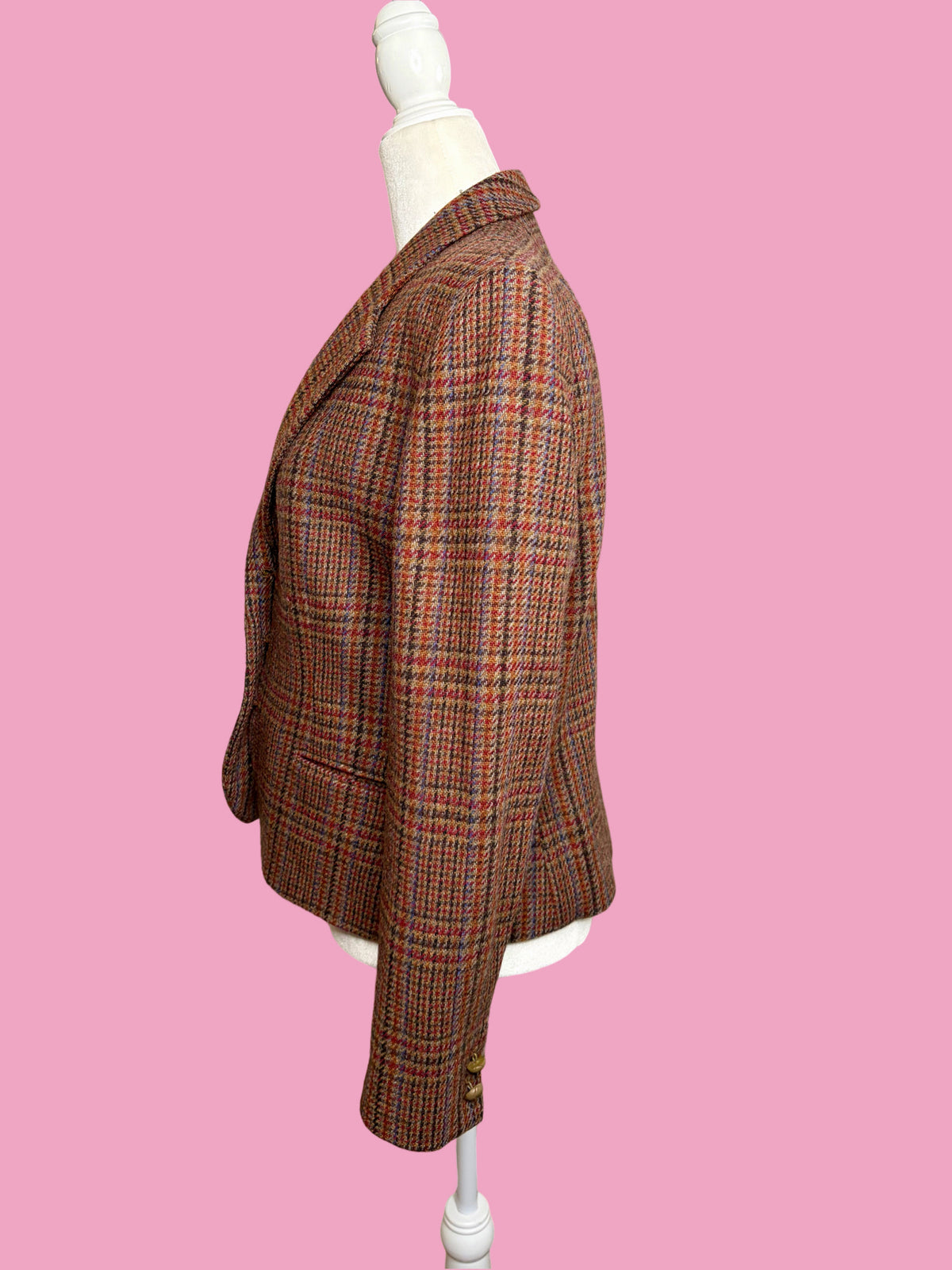 1980s Plaid Wool Blazer by Sasson