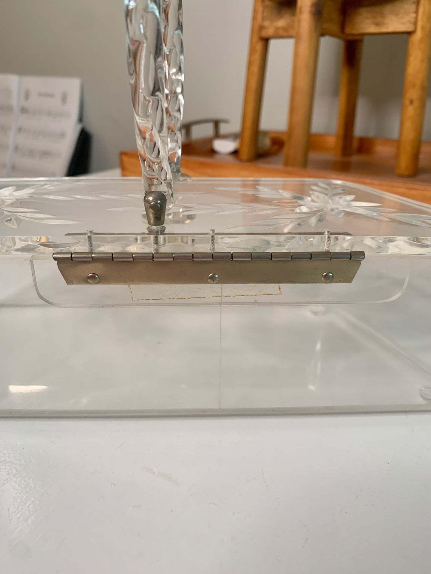 1950s Carved Lucite Handbag