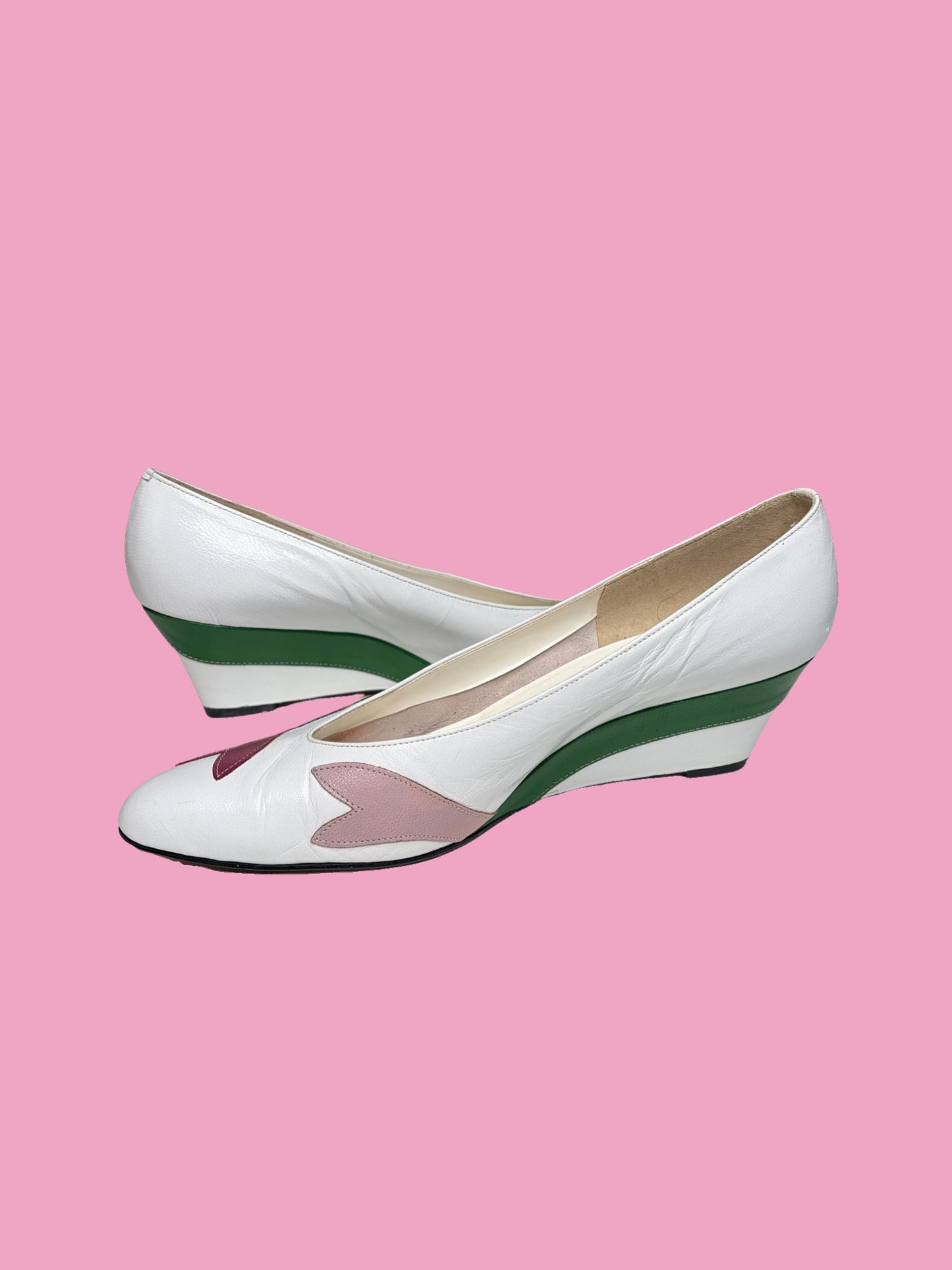 1980s Leather Wedges by Fabulaire