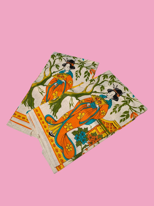 Vintage Geisha Tea Towels