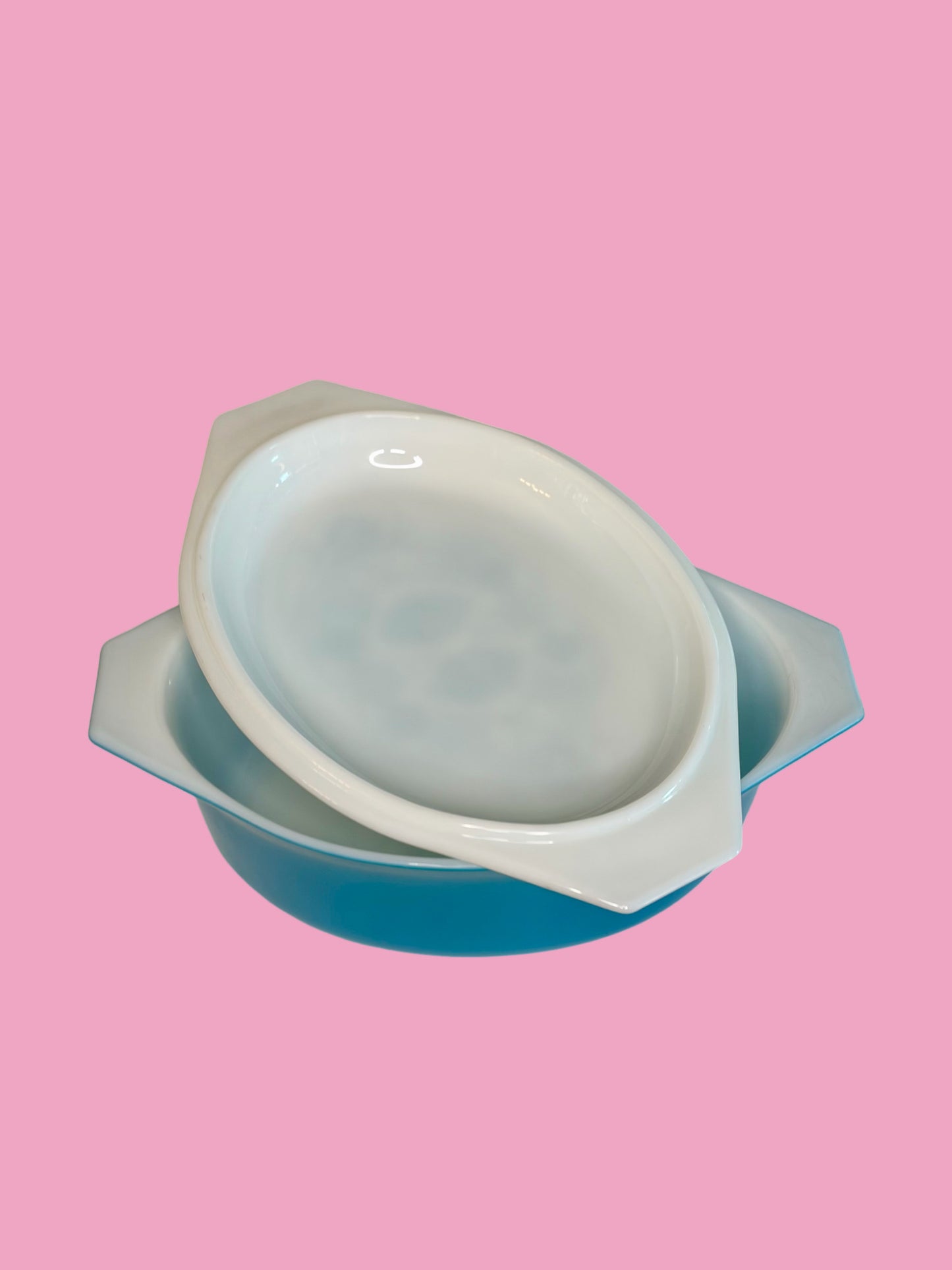 1969 Horizon Blue Pyrex Oval Casserole Disb