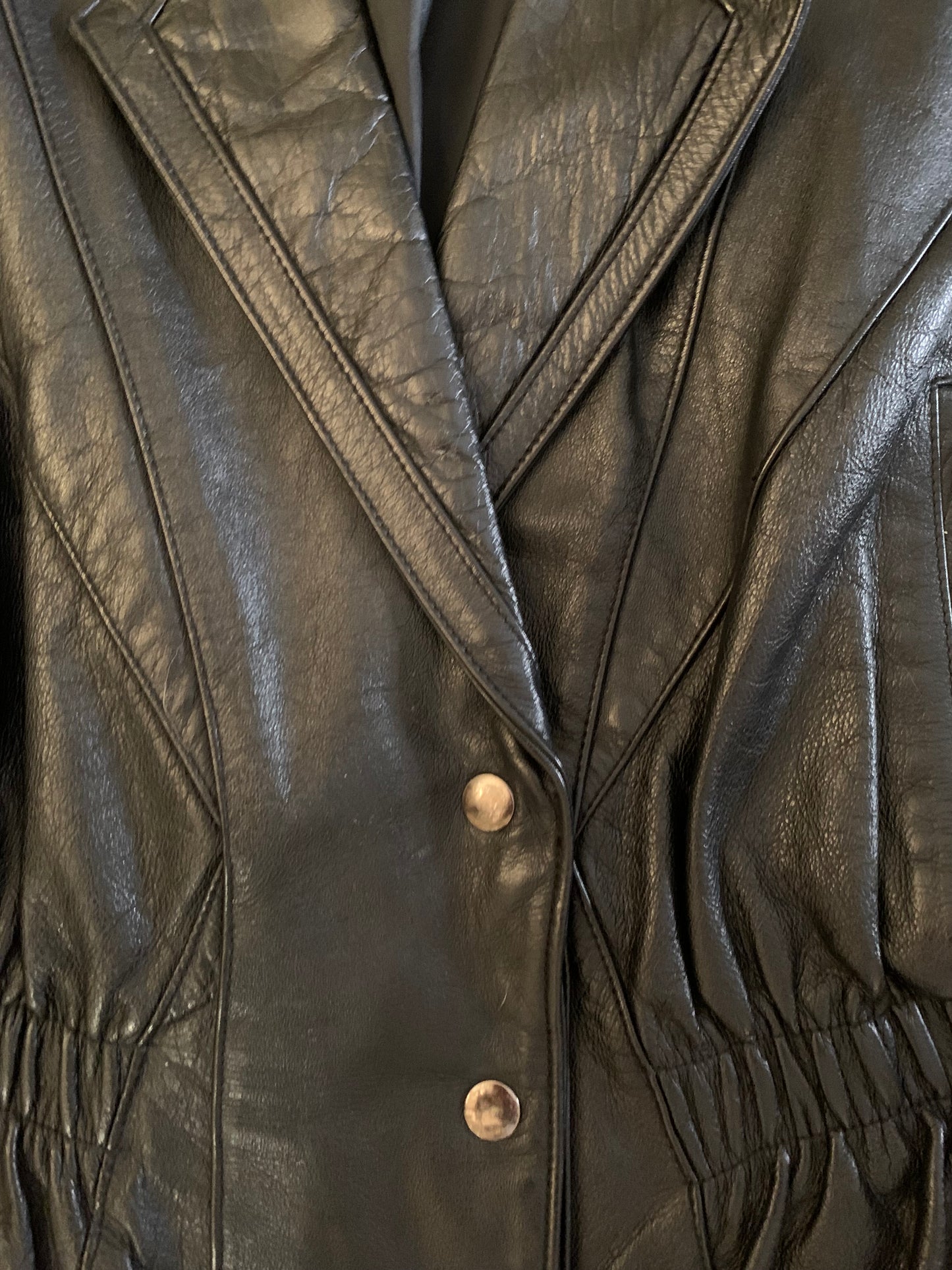 80s Leather Bomber