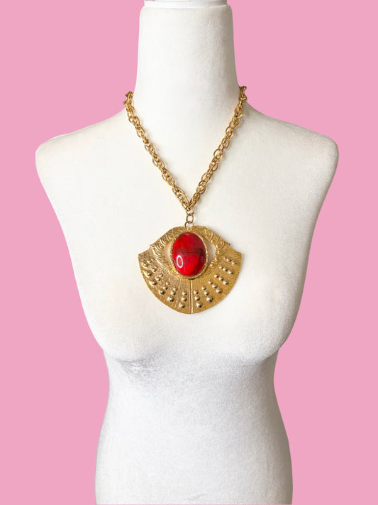 1960s Vintage Les Bernard Inc. Pendant Necklace