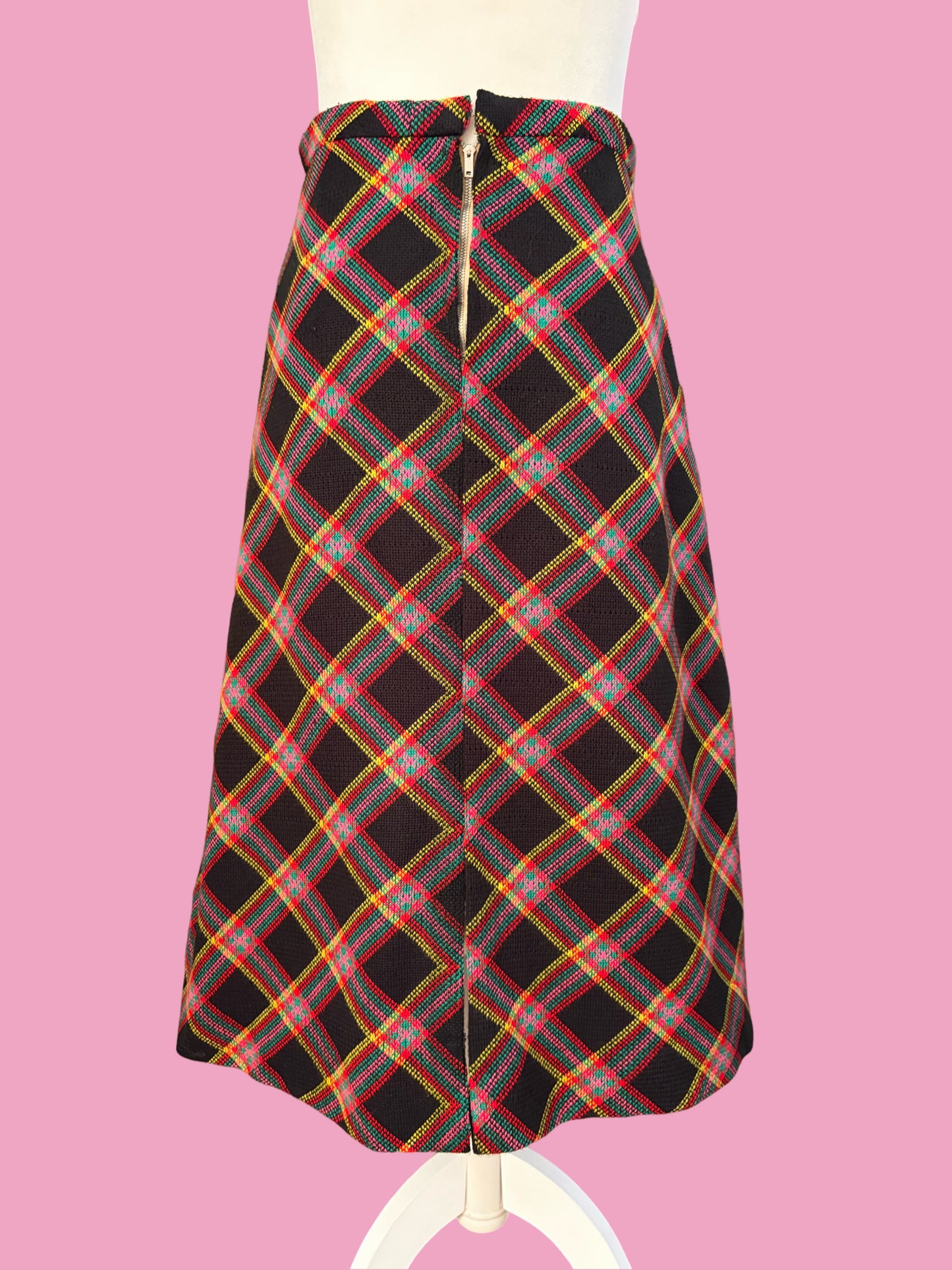 1970s Tweed A Line Midi Skirt