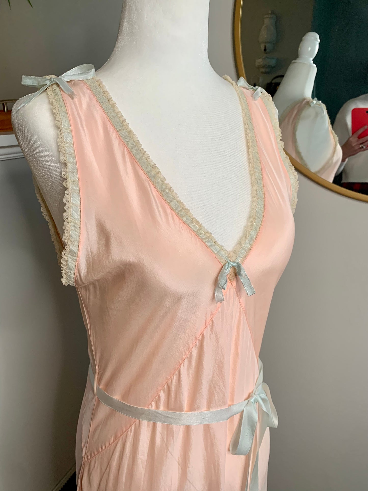 1920s Silk/Lace Negligee