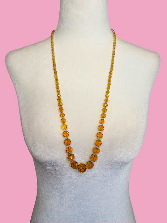 20s/30s Art Deco Graduated Czech Glass Bead Necklace