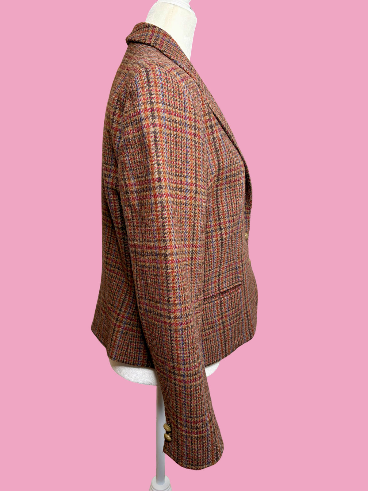 1980s Plaid Wool Blazer by Sasson