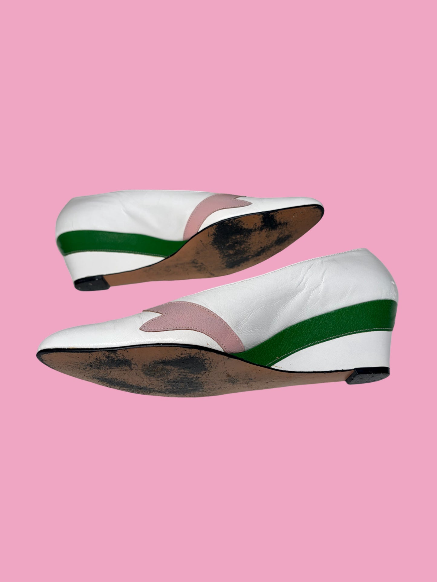 1980s Leather Wedges by Fabulaire