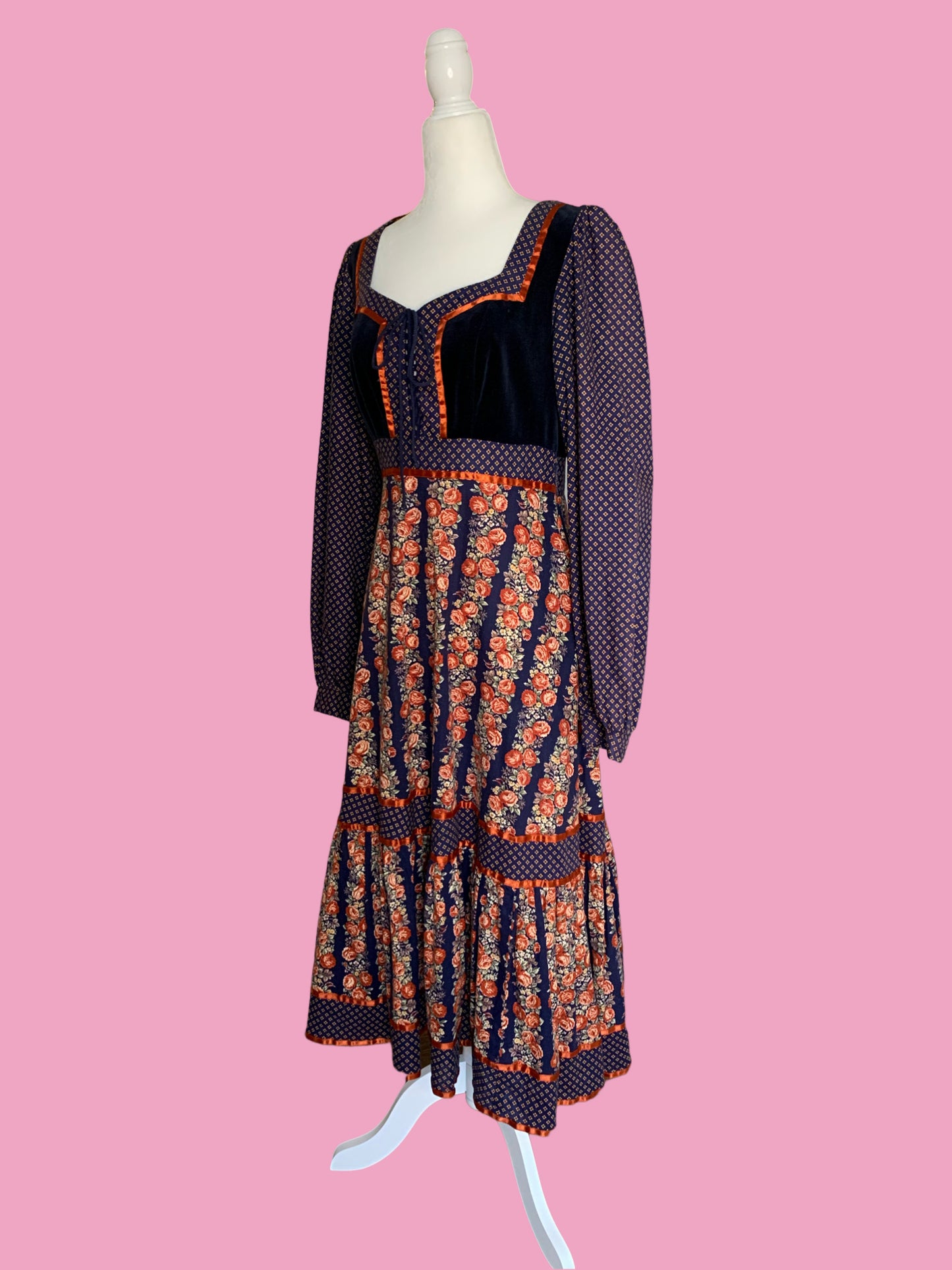 Cabbage Rose Gunne Sax Dress