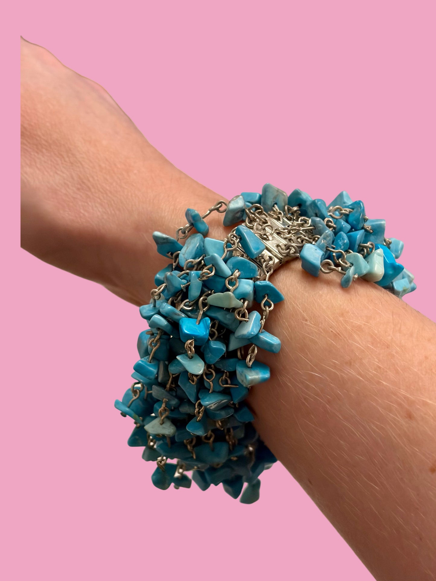 1950s Turquoise Chip Piece Bracelet