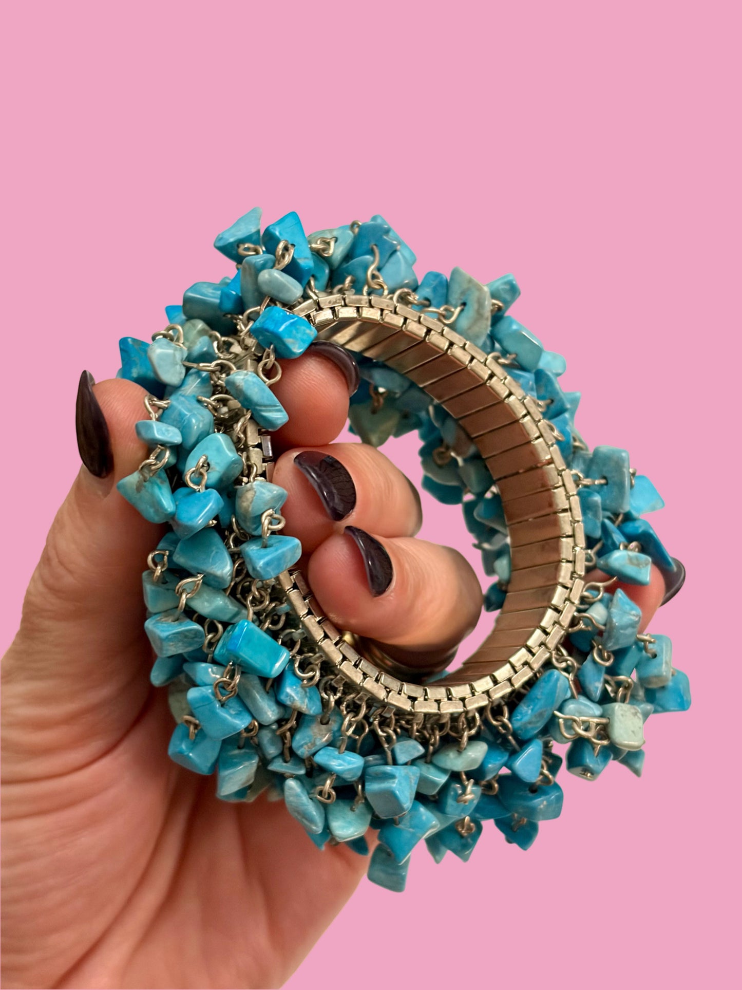 1950s Turquoise Chip Piece Bracelet