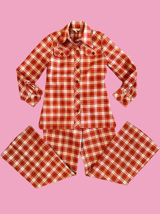 Plaid Pant Set