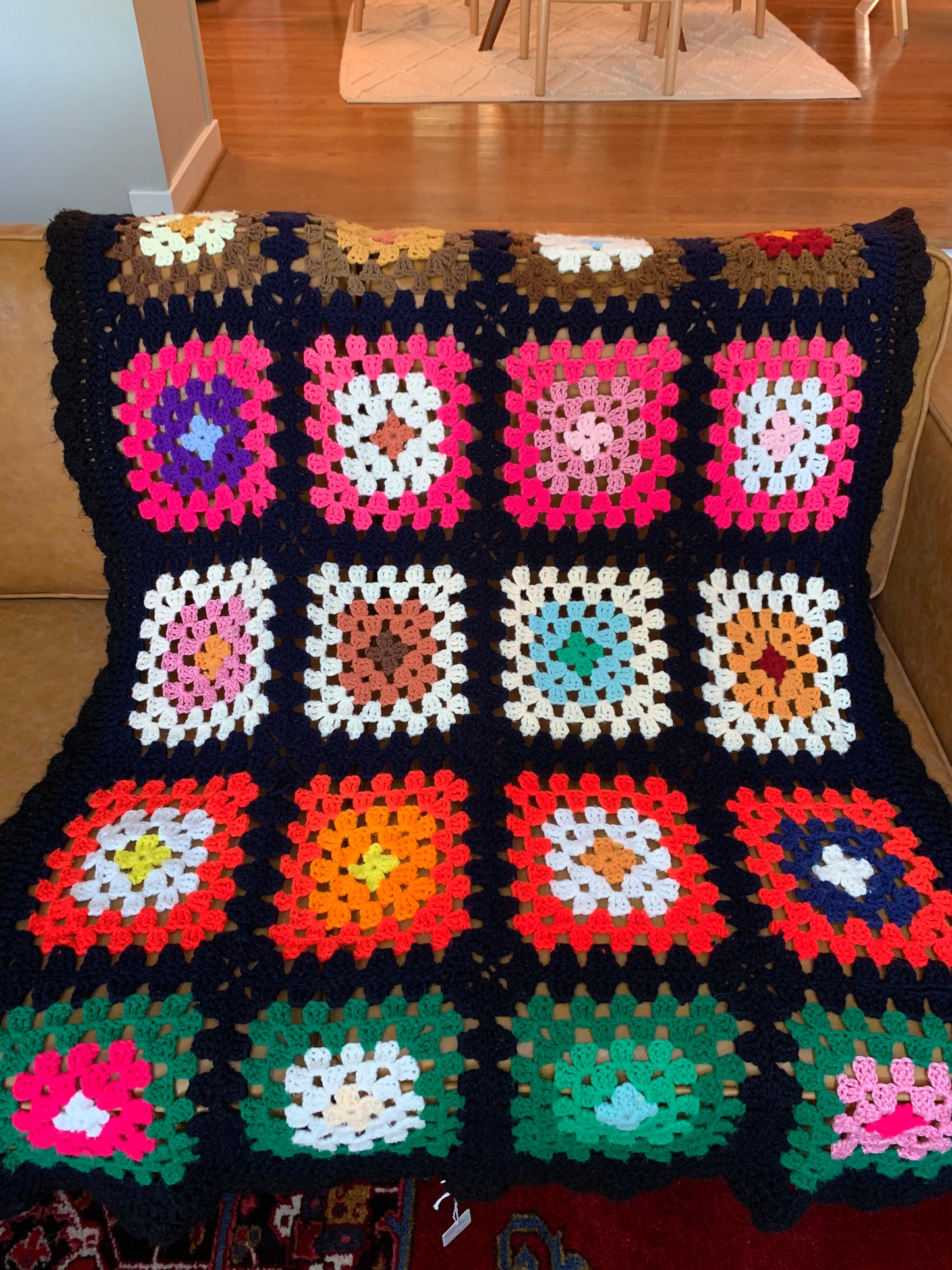 Vintage Granny Square Afghan