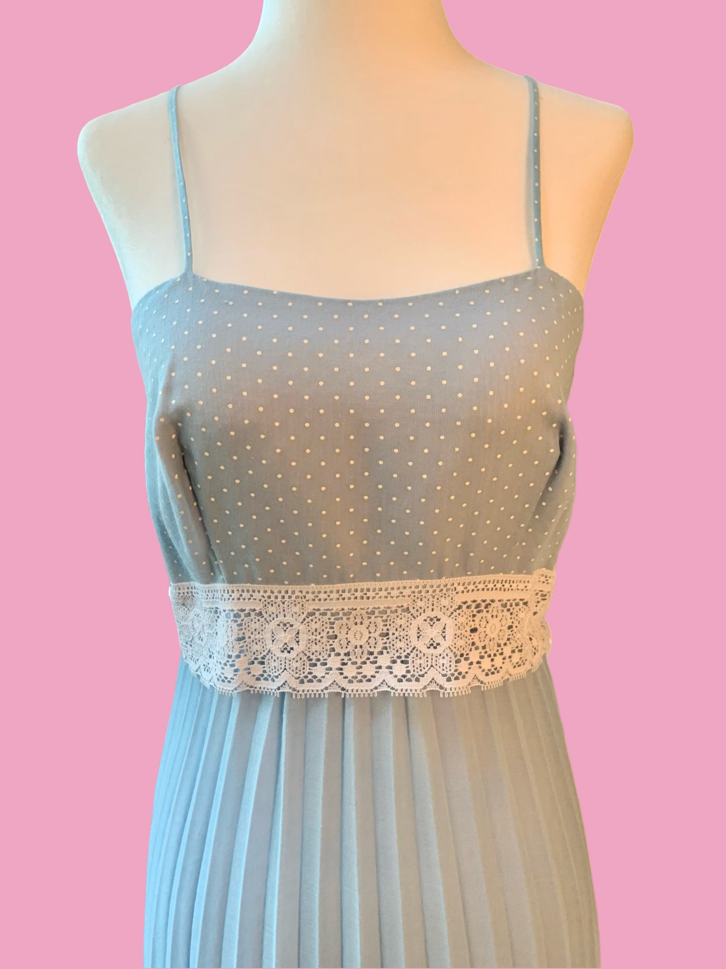 Blue/White Polka Dot Maxi