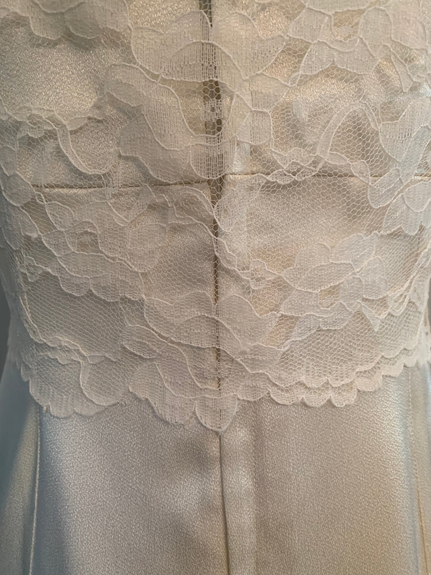 Vintage Ivory Gown w/ Lace Jacket