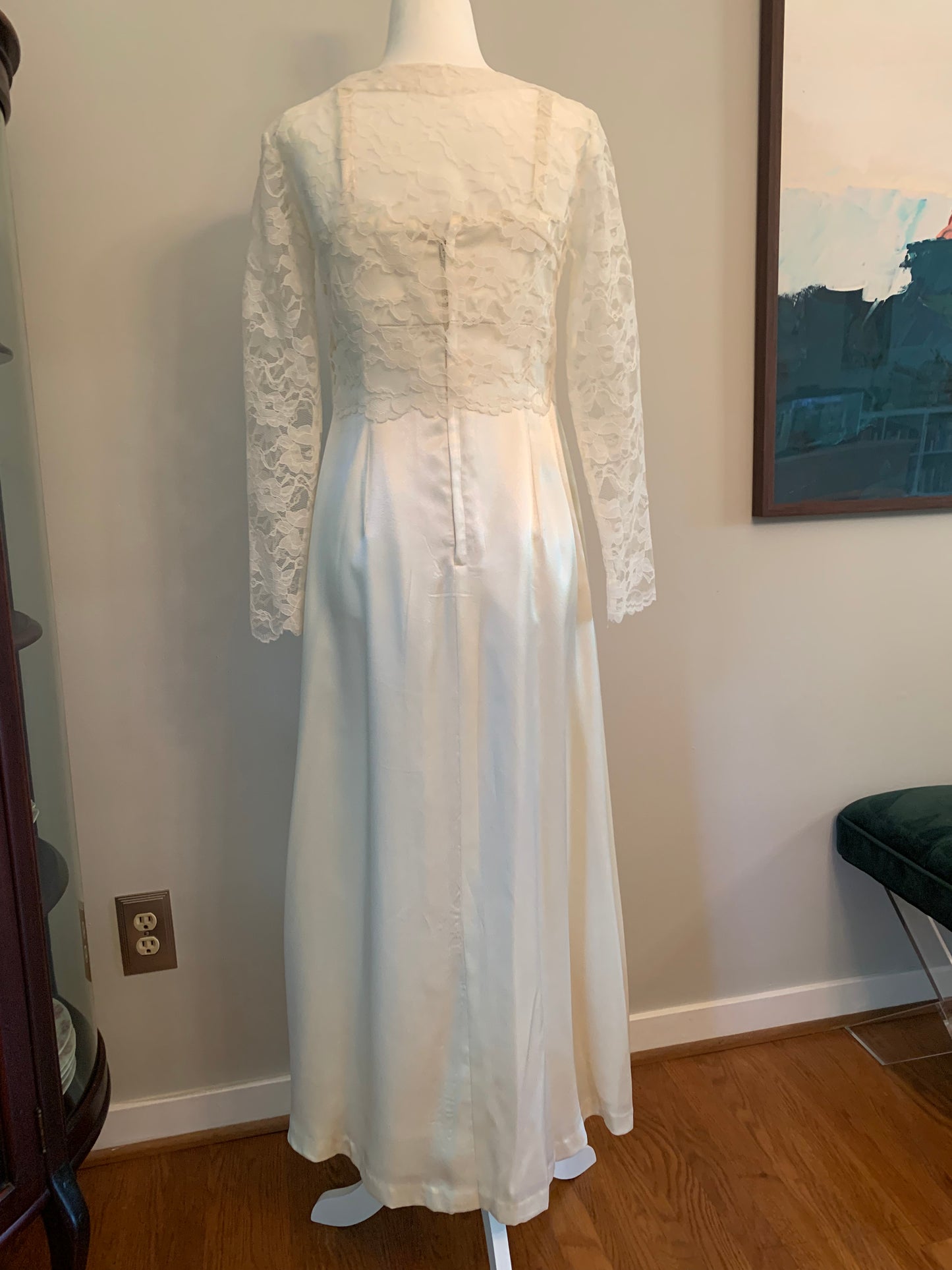 Vintage Ivory Gown w/ Lace Jacket