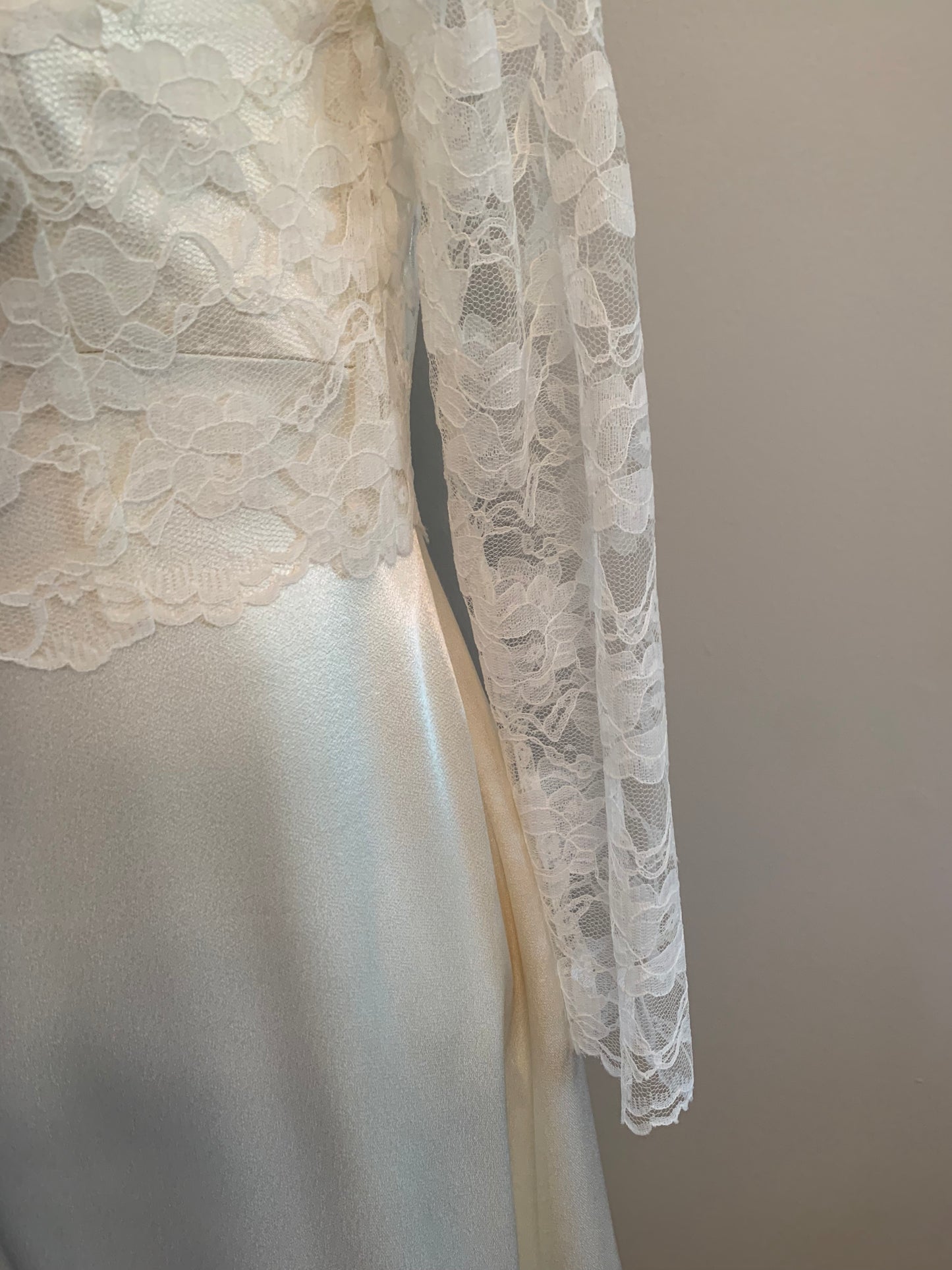 Vintage Ivory Gown w/ Lace Jacket