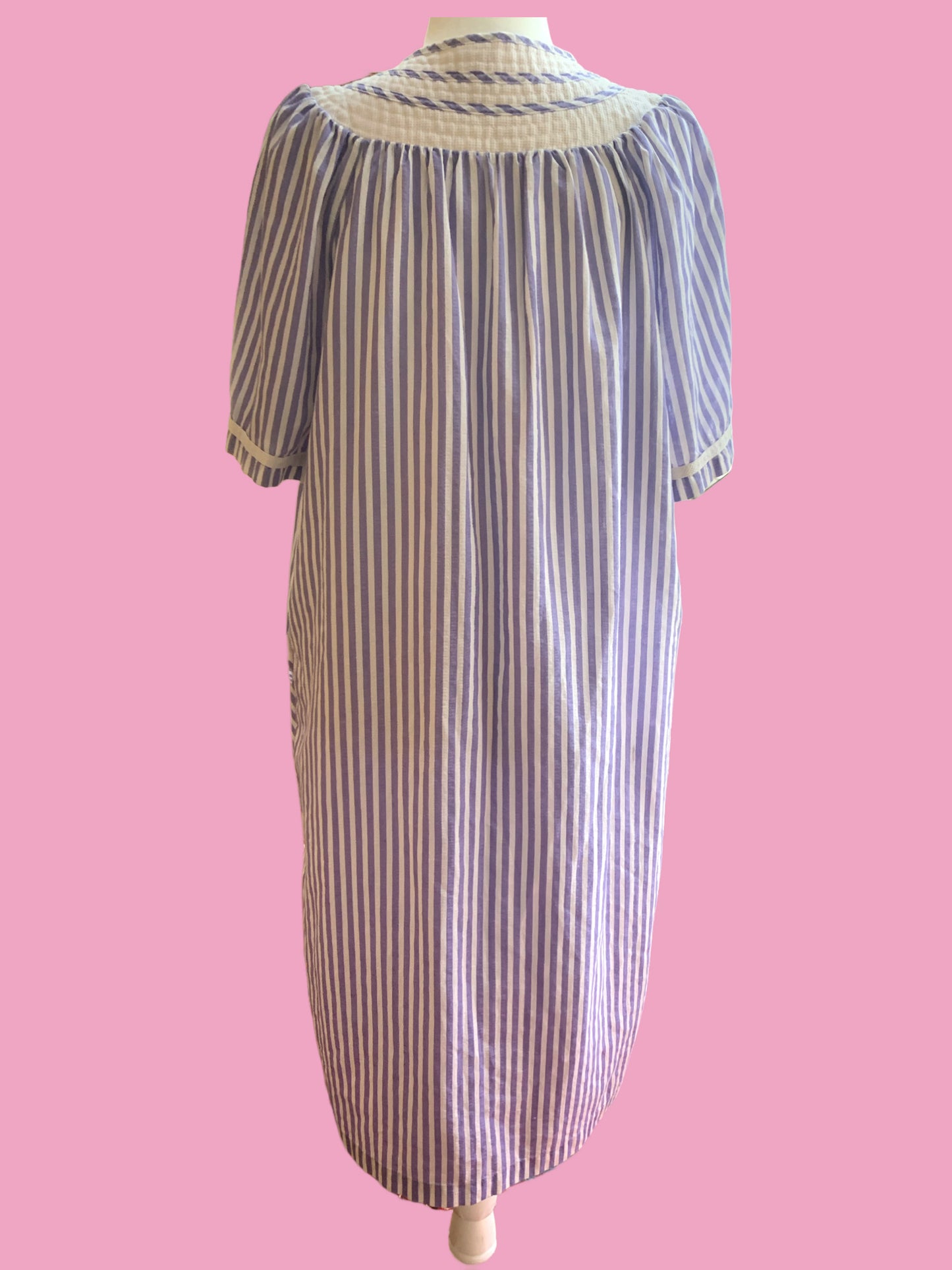 Lavender Striped Housecoat