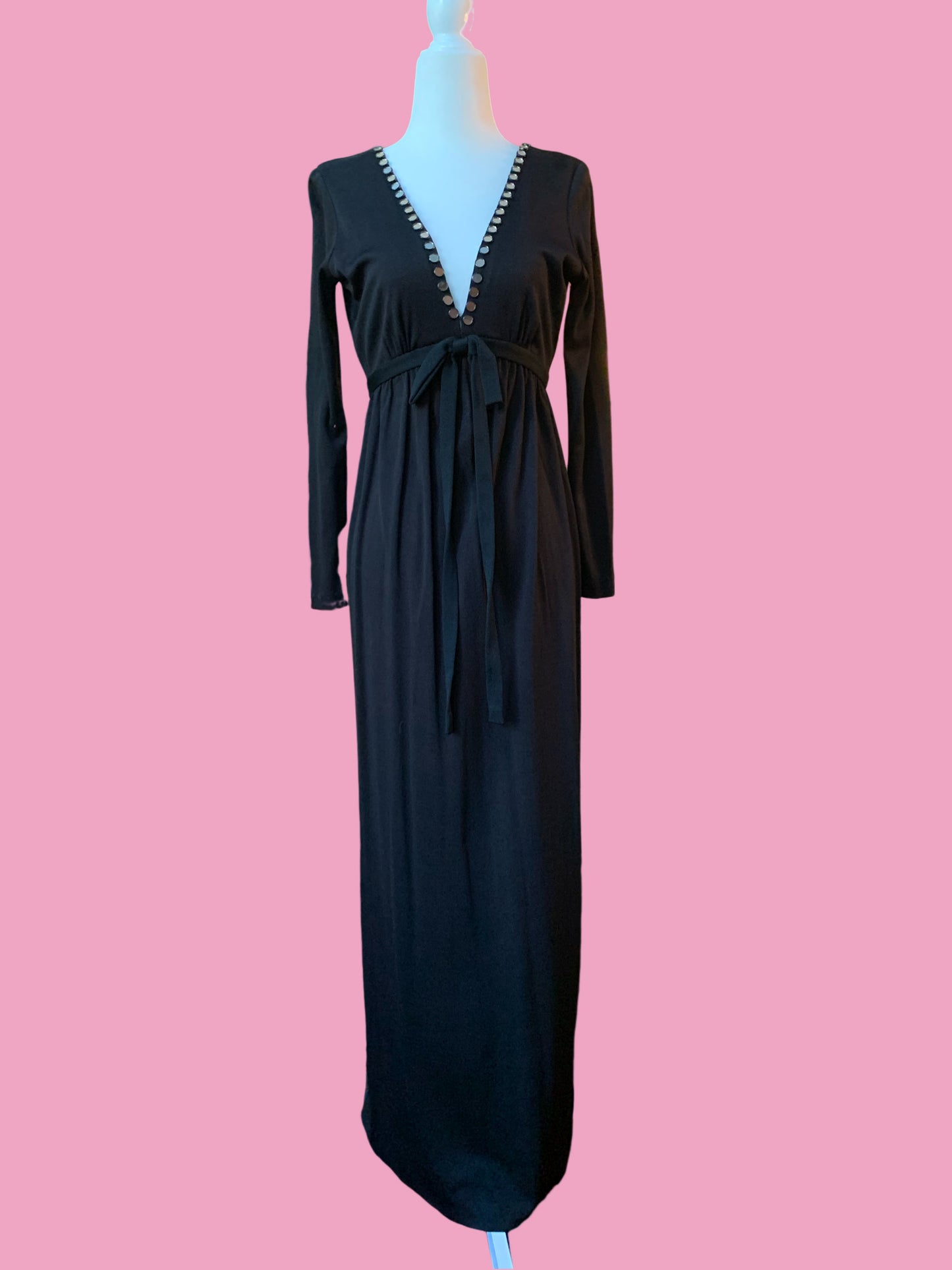 70s Black Maxi