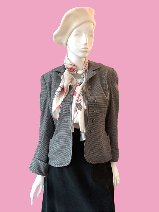 1940s Houndstooth Blazer