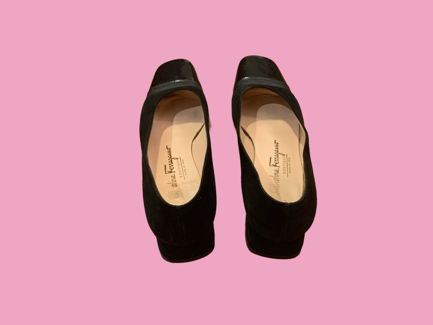 80’s Salvatore Ferragamo Black Pumps