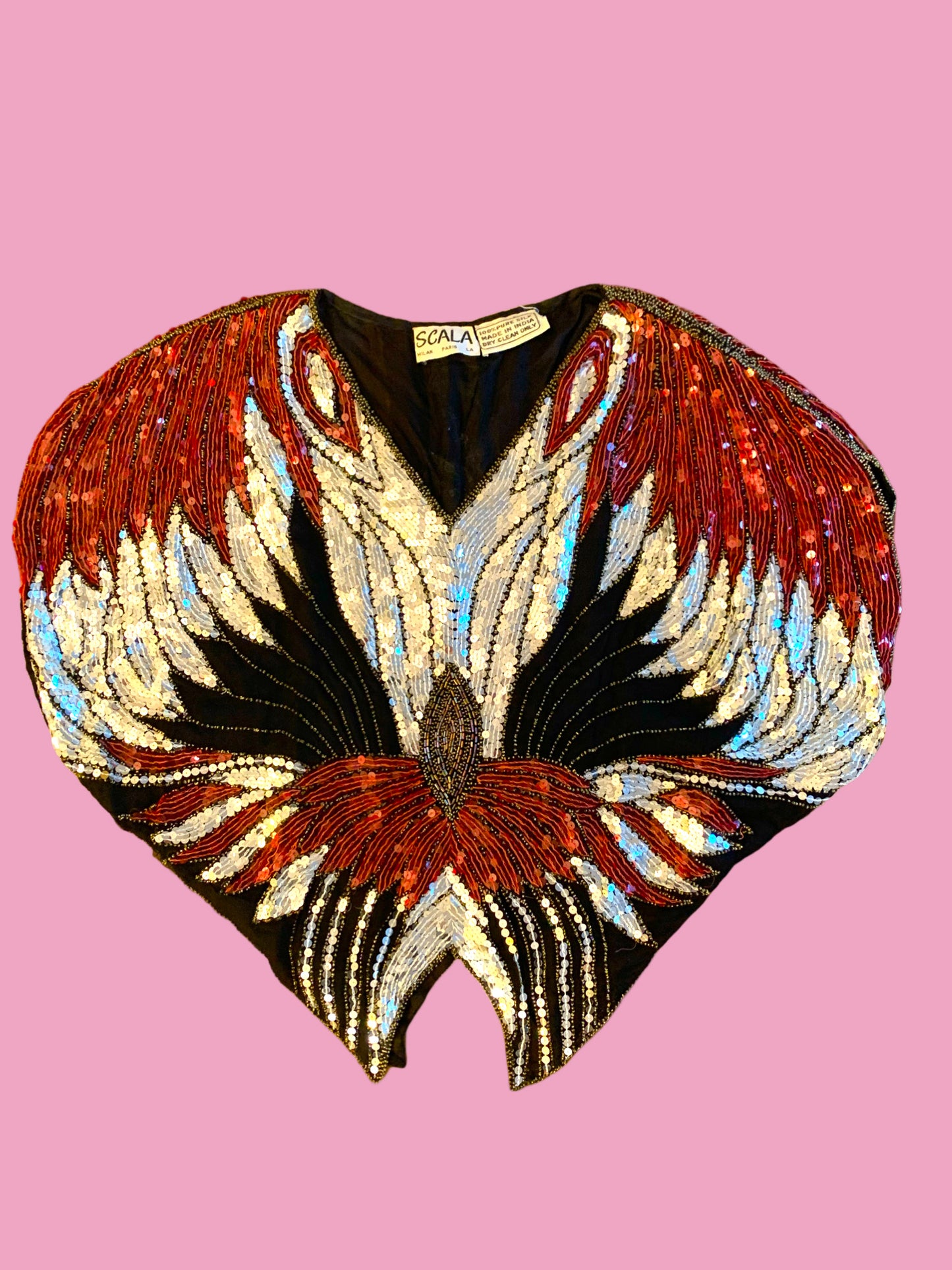 80’s Sequin/Beaded Butterfly Top