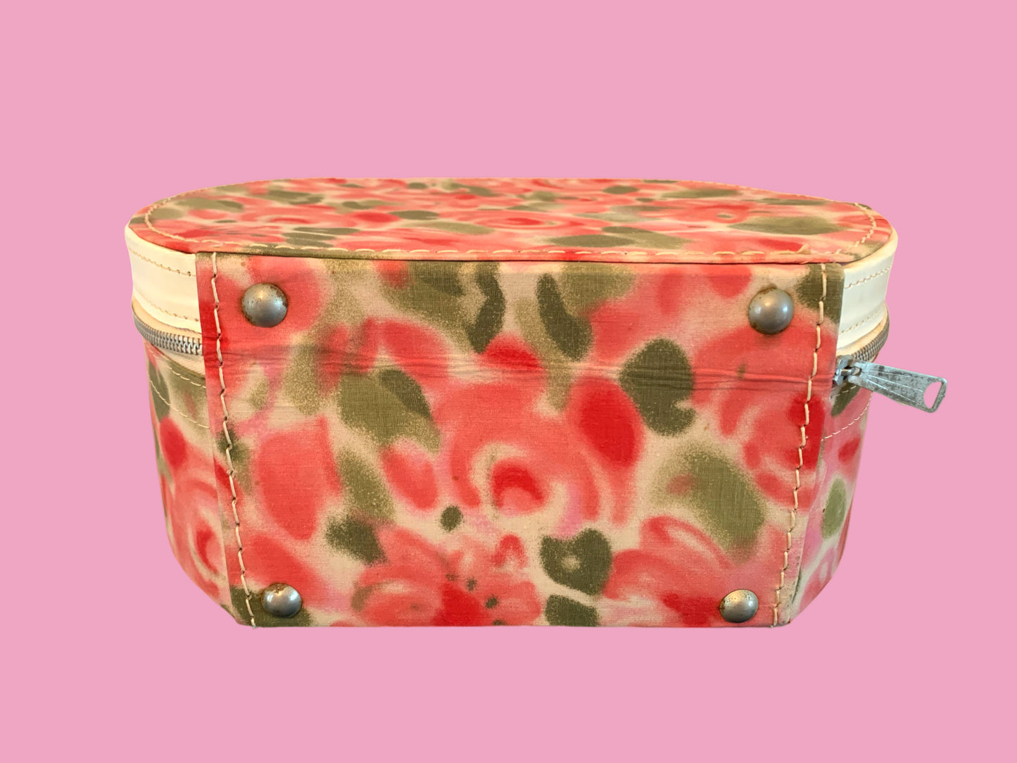 1960s Floral Hat Box