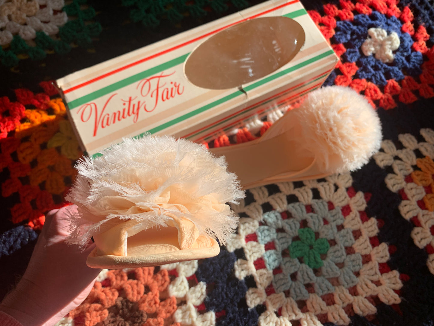 Peach Boudoir Slippers